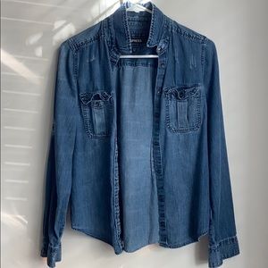 Light jean button shirt
